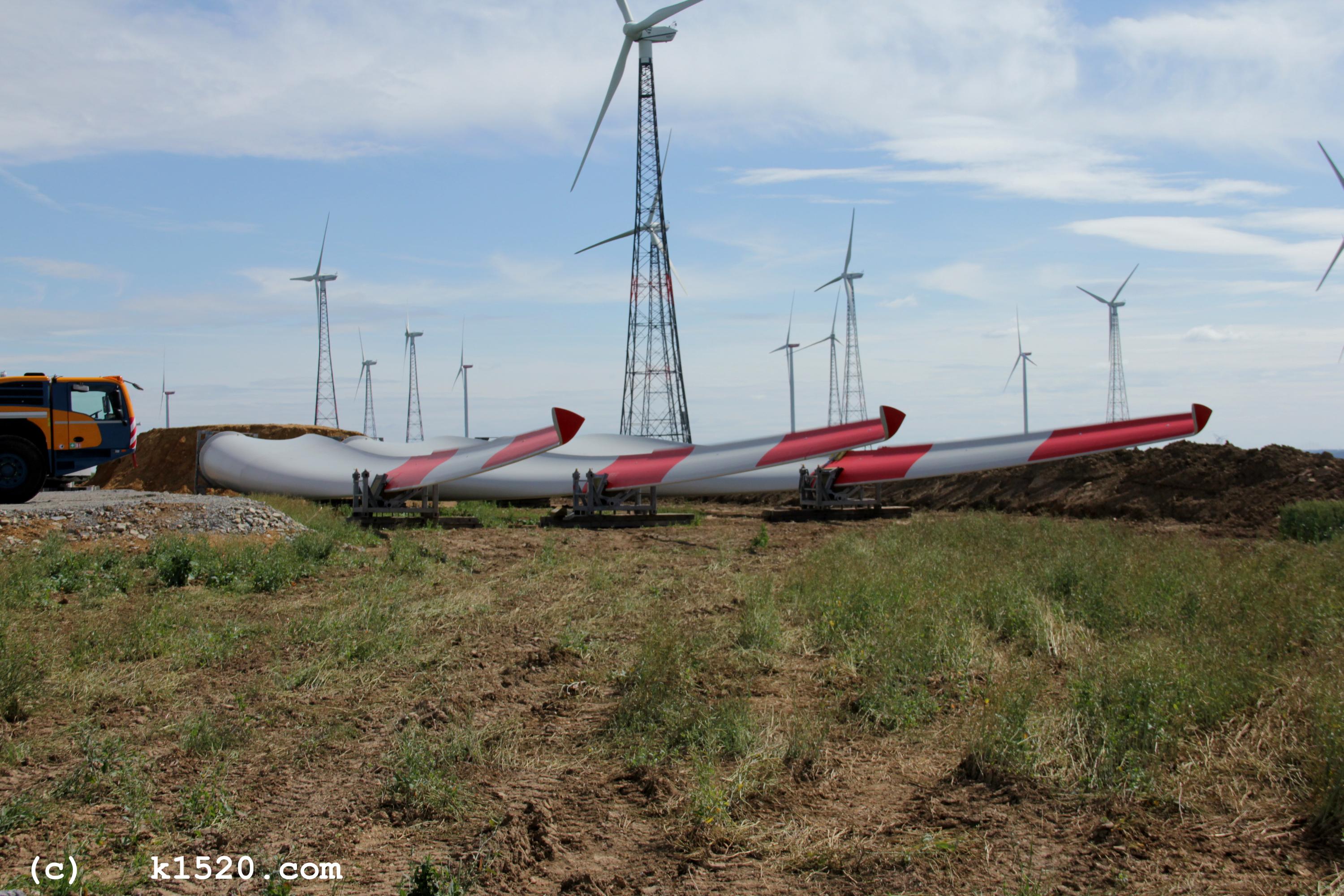 Demontage Windrder in Sachsen-Anhalt 06/2020,
  Kraneinsatz, 